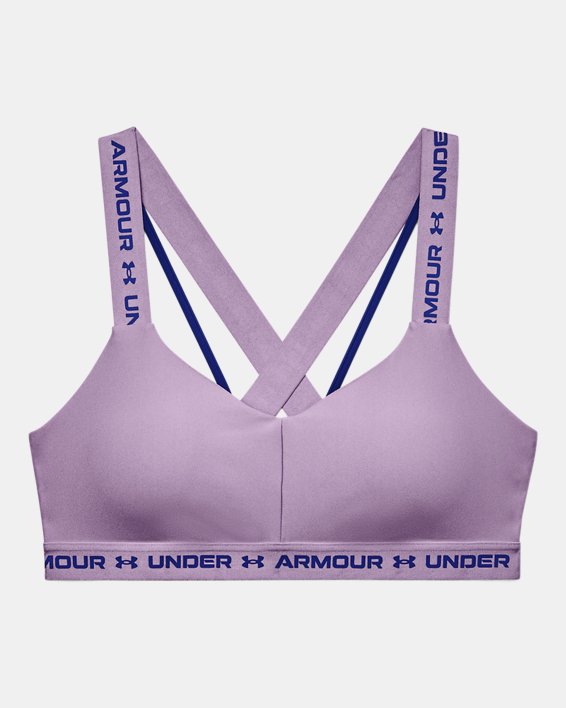 Women's UA Crossback Low Sports Bra in Purple image number 8